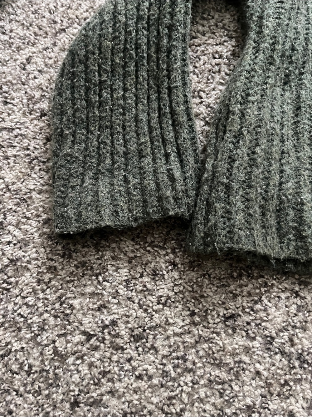 Topshop Olive Ribbed Crew Sweater - Picture 7 of 9